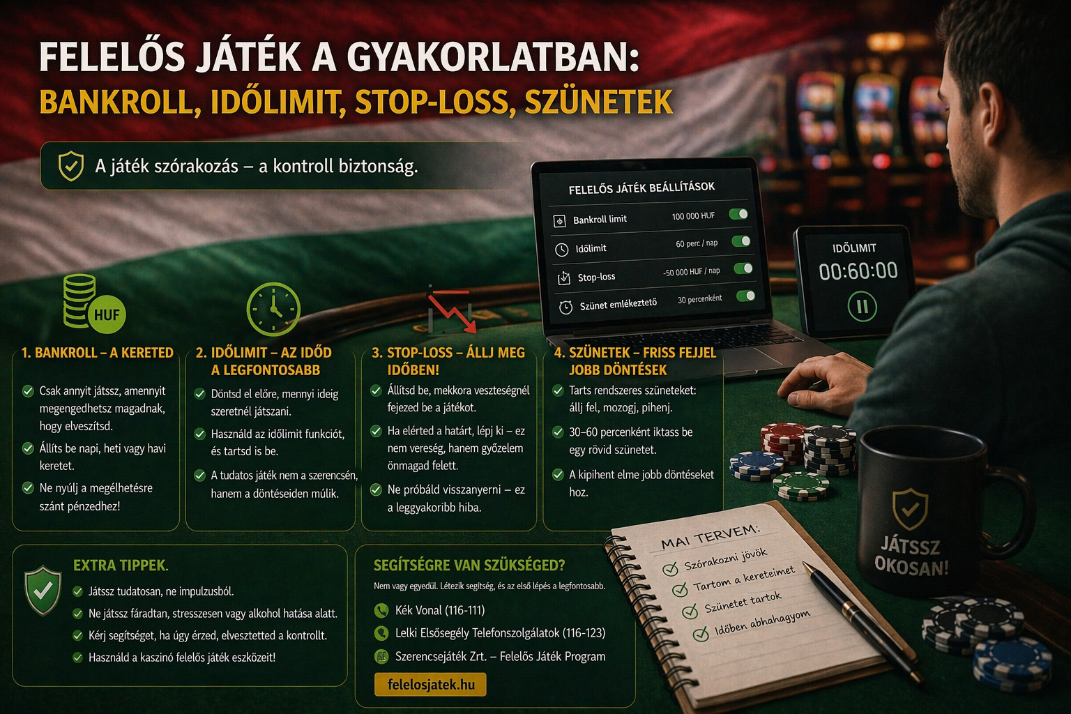 Felelős játék útmutató és tippek